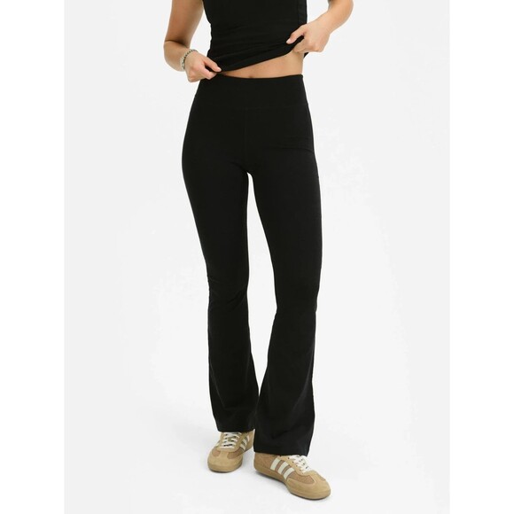 MATE the Label Pants - MATE THE LABEL ORGANIC COTTON BOOTCUT LEGGINGS BLACK NEW